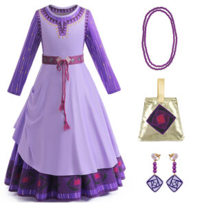 Wish Asha Cosplay 2023 Wish Princess Asha Costume Dress Christmas Party Suit