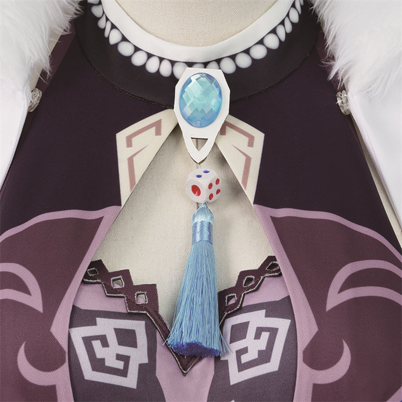 Genshin Impact Yelan Cosplay Costume Gameplay Character Yelan Night Orchid Purple Uniform Halloween Party Suit - Image 9