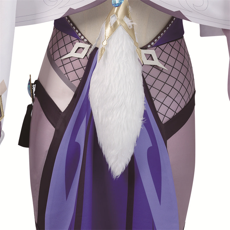 Genshin Impact Yelan Cosplay Costume Gameplay Character Yelan Night Orchid Purple Uniform Halloween Party Suit - Image 15