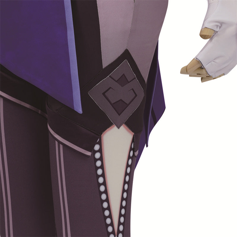 Genshin Impact Yelan Cosplay Costume Gameplay Character Yelan Night Orchid Purple Uniform Halloween Party Suit - Image 23
