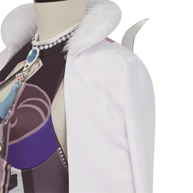 Genshin Impact Yelan Cosplay Costume Gameplay Character Yelan Night Orchid Purple Uniform Halloween Party Suit - Image 24