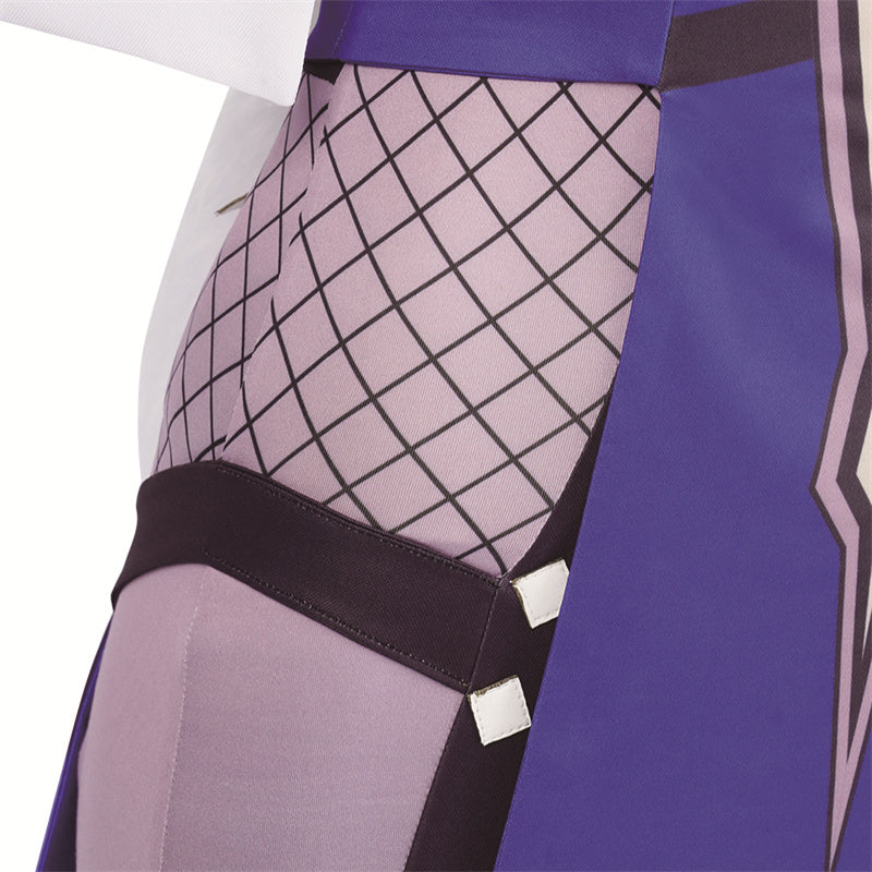 Genshin Impact Yelan Cosplay Costume Gameplay Character Yelan Night Orchid Purple Uniform Halloween Party Suit - Image 25
