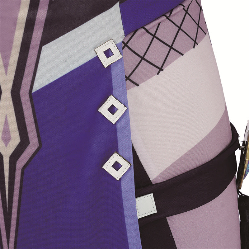 Genshin Impact Yelan Cosplay Costume Gameplay Character Yelan Night Orchid Purple Uniform Halloween Party Suit - Image 27