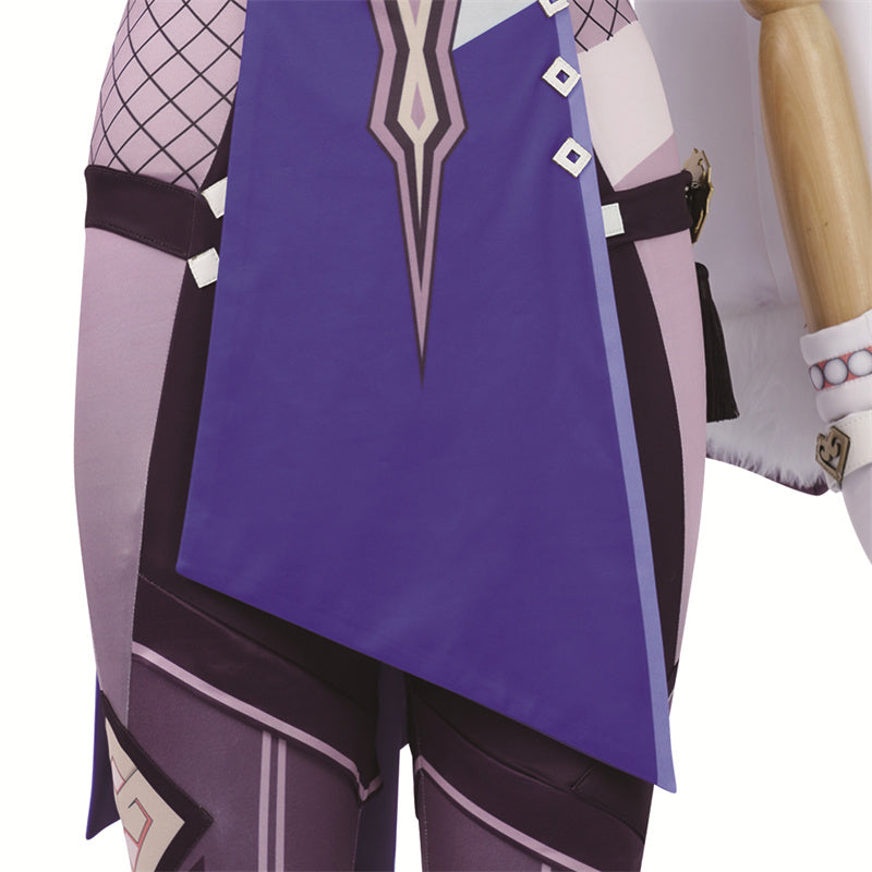 Genshin Impact Yelan Cosplay Costume Gameplay Character Yelan Night Orchid Purple Uniform Halloween Party Suit - Image 28