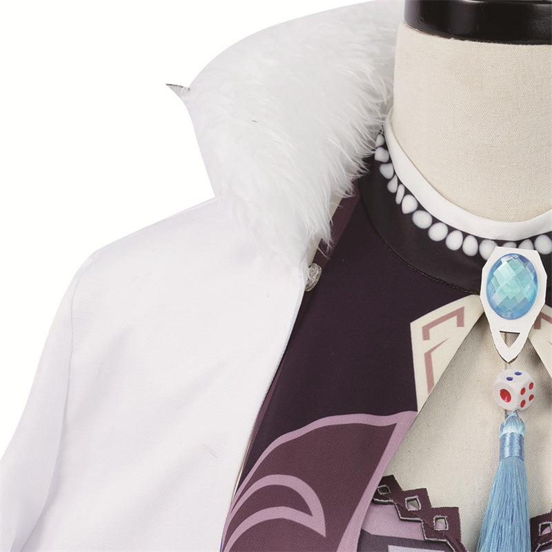 Genshin Impact Yelan Cosplay Costume Gameplay Character Yelan Night Orchid Purple Uniform Halloween Party Suit - Image 8