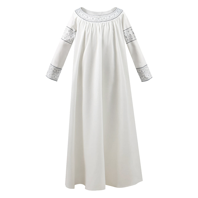 The Rings of Power Season 1 Young Galadriel Cosplay Costume Elf Princess White Dress - Image 3