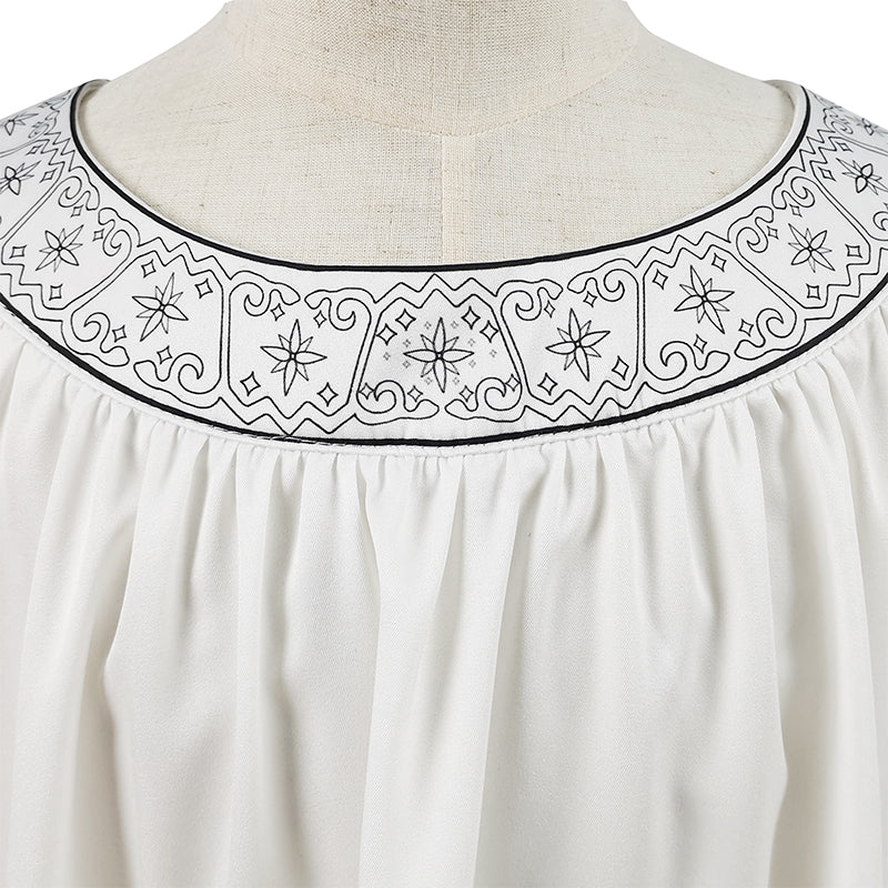 The Rings of Power Season 1 Young Galadriel Cosplay Costume Elf Princess White Dress - Image 7