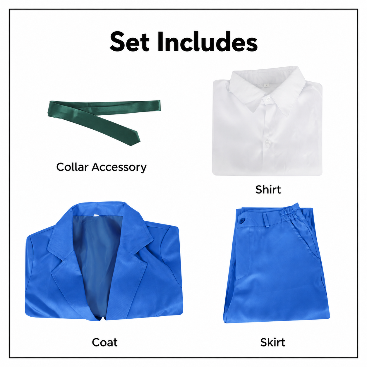 Detective Conan Shinichi Kudo Ran Mouri Uniform Cosplay Costume - Image 8