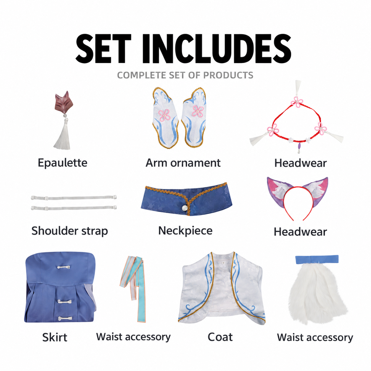 Strange Action Squad A'nian Xiao Huang Lily Cosplay Costume - Image 10