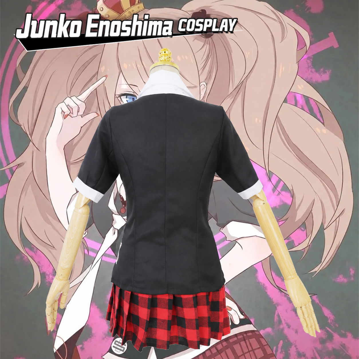Danganronpa Junko Enoshima Bubbles Cosplay Costume - Image 3