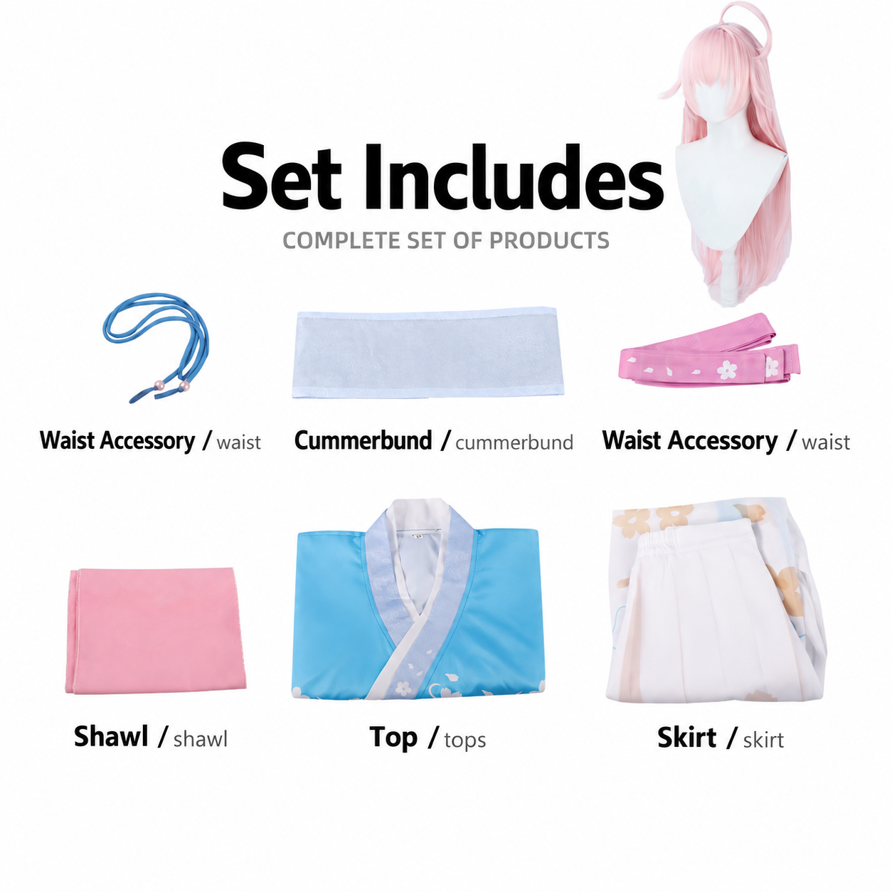 Blue Archive Takanashi Hoshino Hanfu Cosplay Costume - Image 8