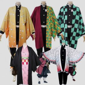 Demon Slayer Tanjiro Kamado Zenitsu Agatsuma Shinobu Kocho Cosplay Costume