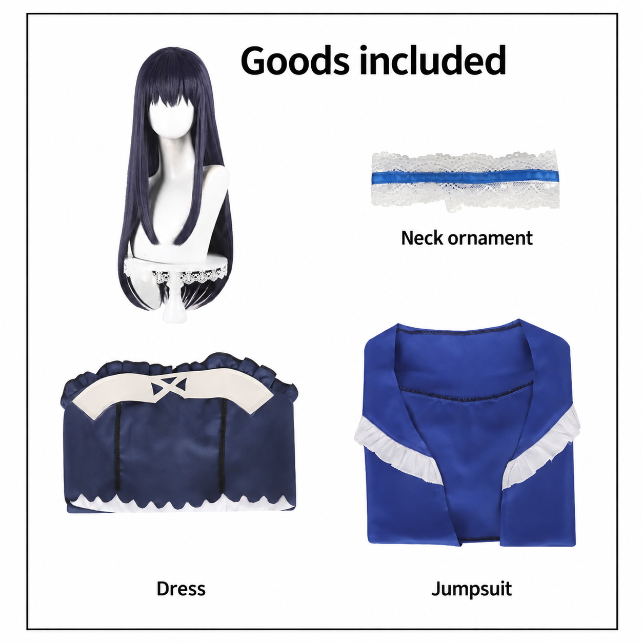 Kuchinashi Kamome Kushima Dress Cosplay Costume - Image 8