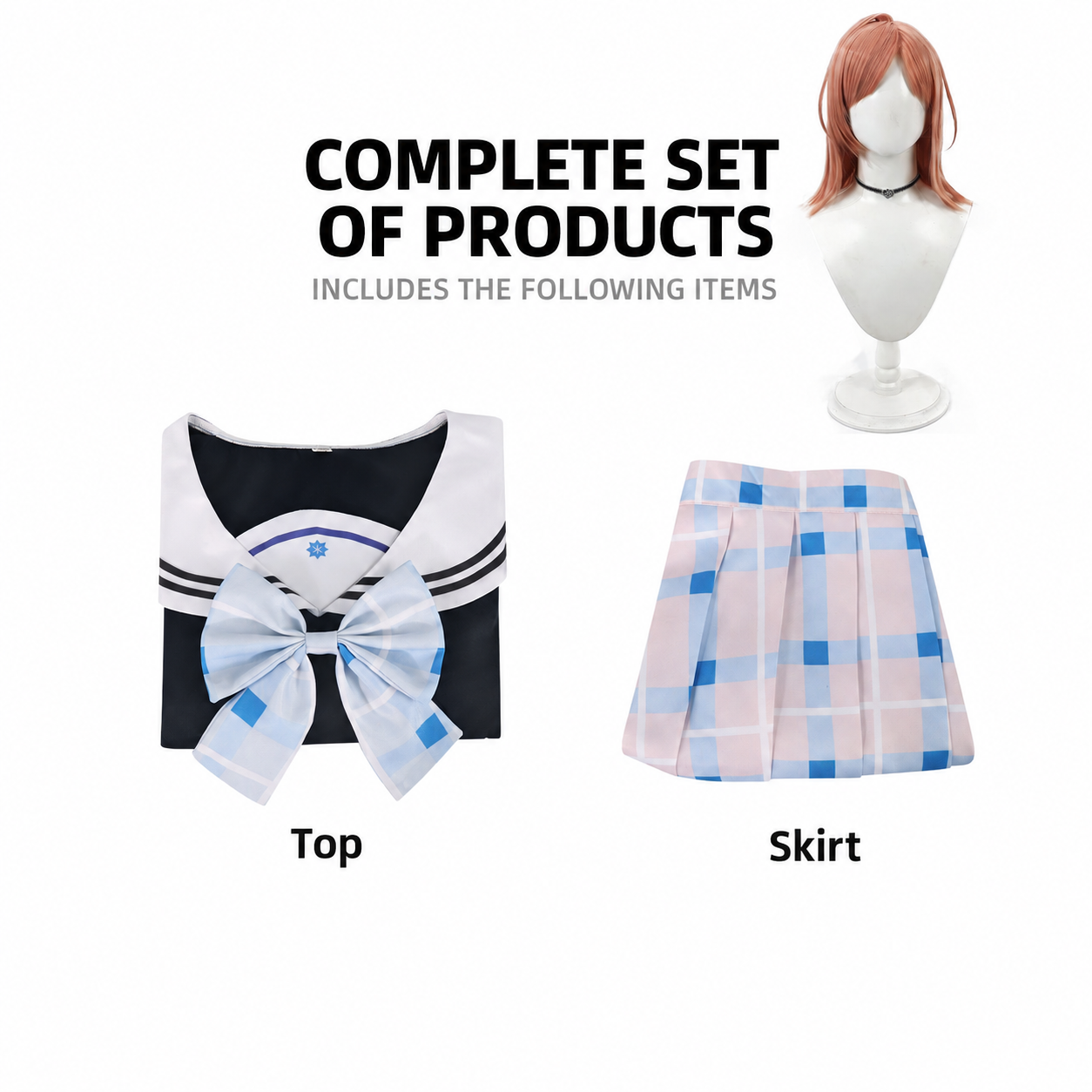 The Idolmaster Shiny Colors Mano Sakuragi JK Uniform Cosplay Costume - Image 9