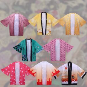 Demon Slayer Zenitsu Agatsuma Shinobu Kocho Makomo Cape Cosplay Costume