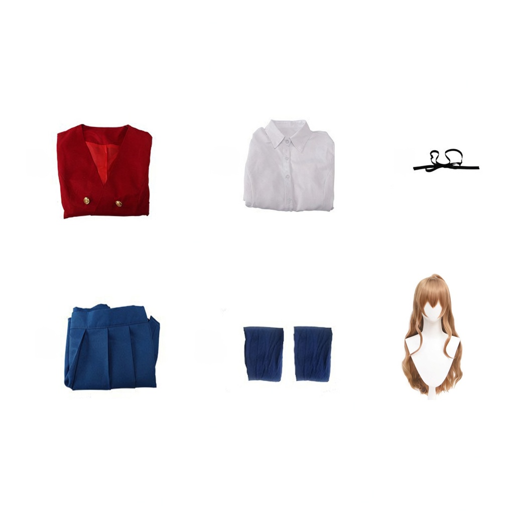 Toradora! Taiga Aisaka Uniform Cosplay Costume - Image 9