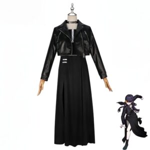 The Hundred Line: Last Defense Academy Hiruko Shizuhara Leather Jacket Cosplay Costume