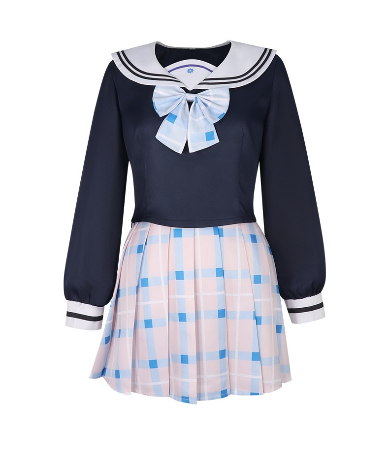 The Idolmaster Shiny Colors Mano Sakuragi JK Uniform Cosplay Costume - Image 14