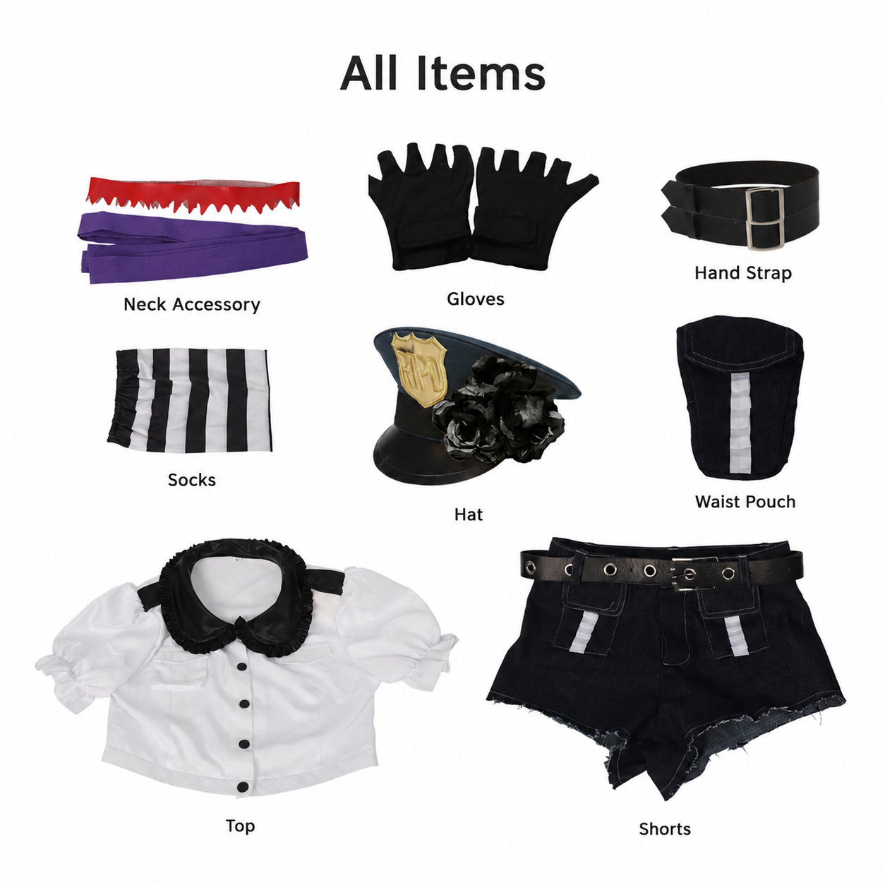 Panty & Stocking Panty Stocking Officer Uniform Cosplay Costume - Image 7