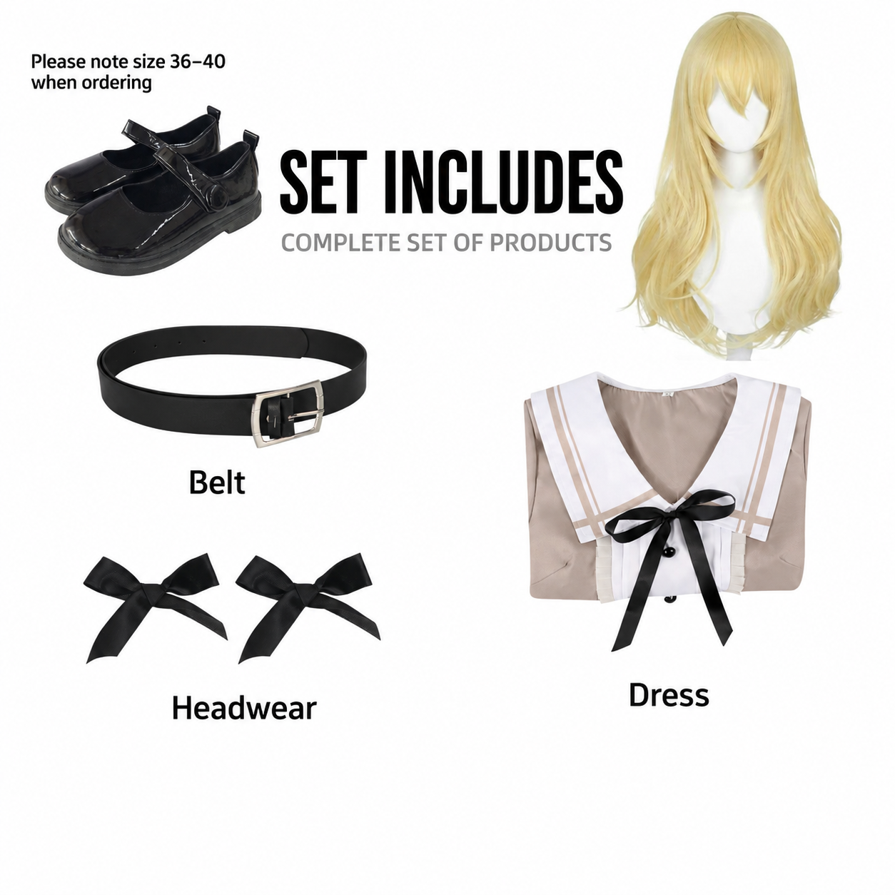 BanG Dream! Nyamu Shiina JK Uniform Cosplay Costume - Image 10