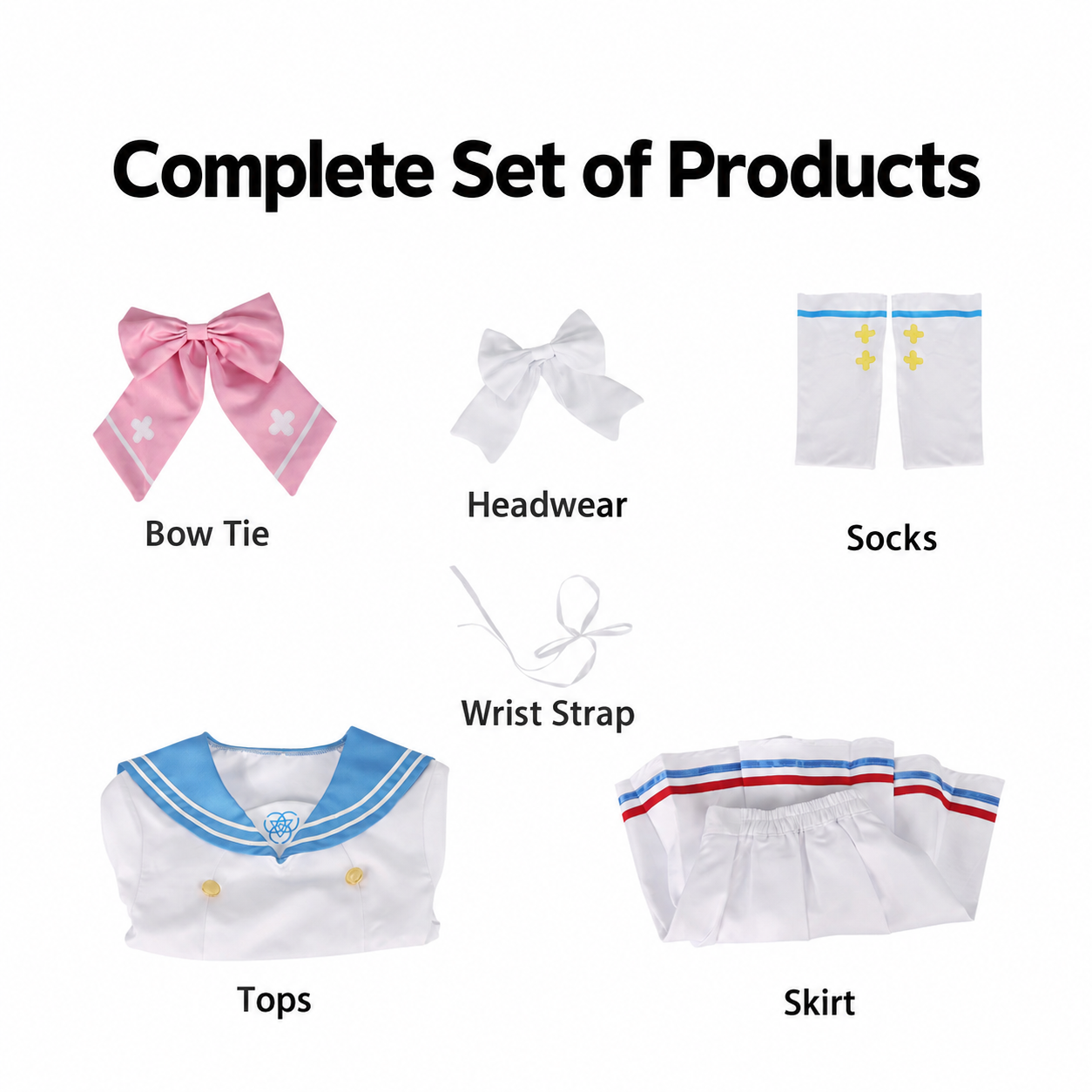 Blue Archive Urawa Hanako Sailor Uniform Cosplay Costume - Image 6