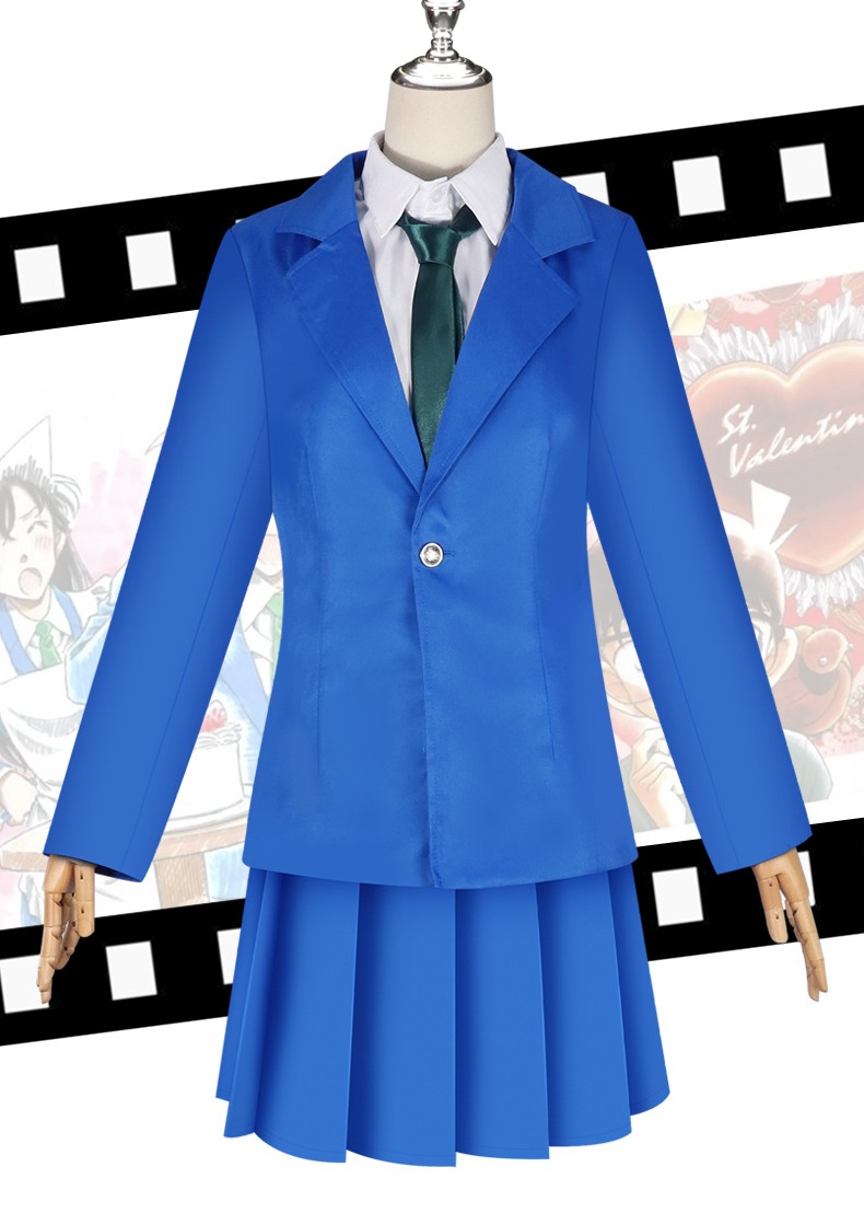 Detective Conan Shinichi Kudo Ran Mouri Uniform Cosplay Costume - Image 17