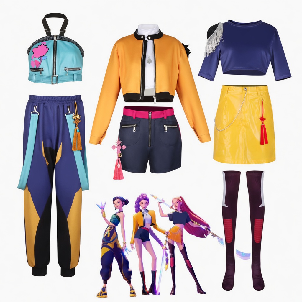 KPop Demon Hunters Rumi Mira Zoey Cosplay Costume