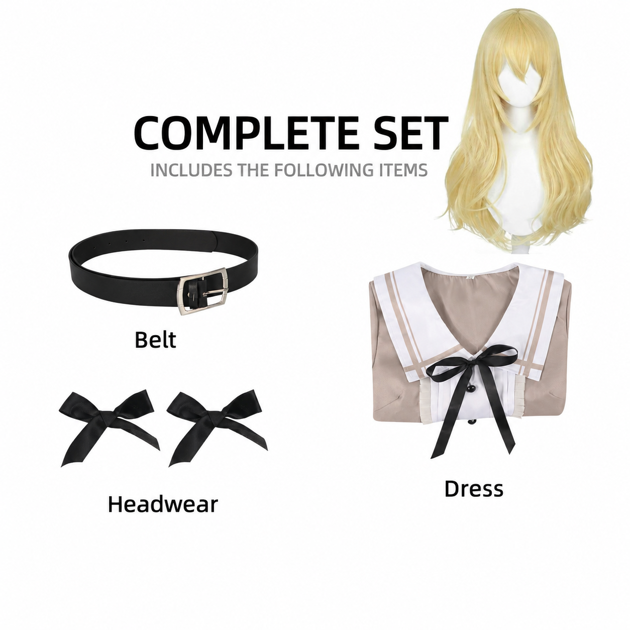BanG Dream! Nyamu Shiina JK Uniform Cosplay Costume - Image 9