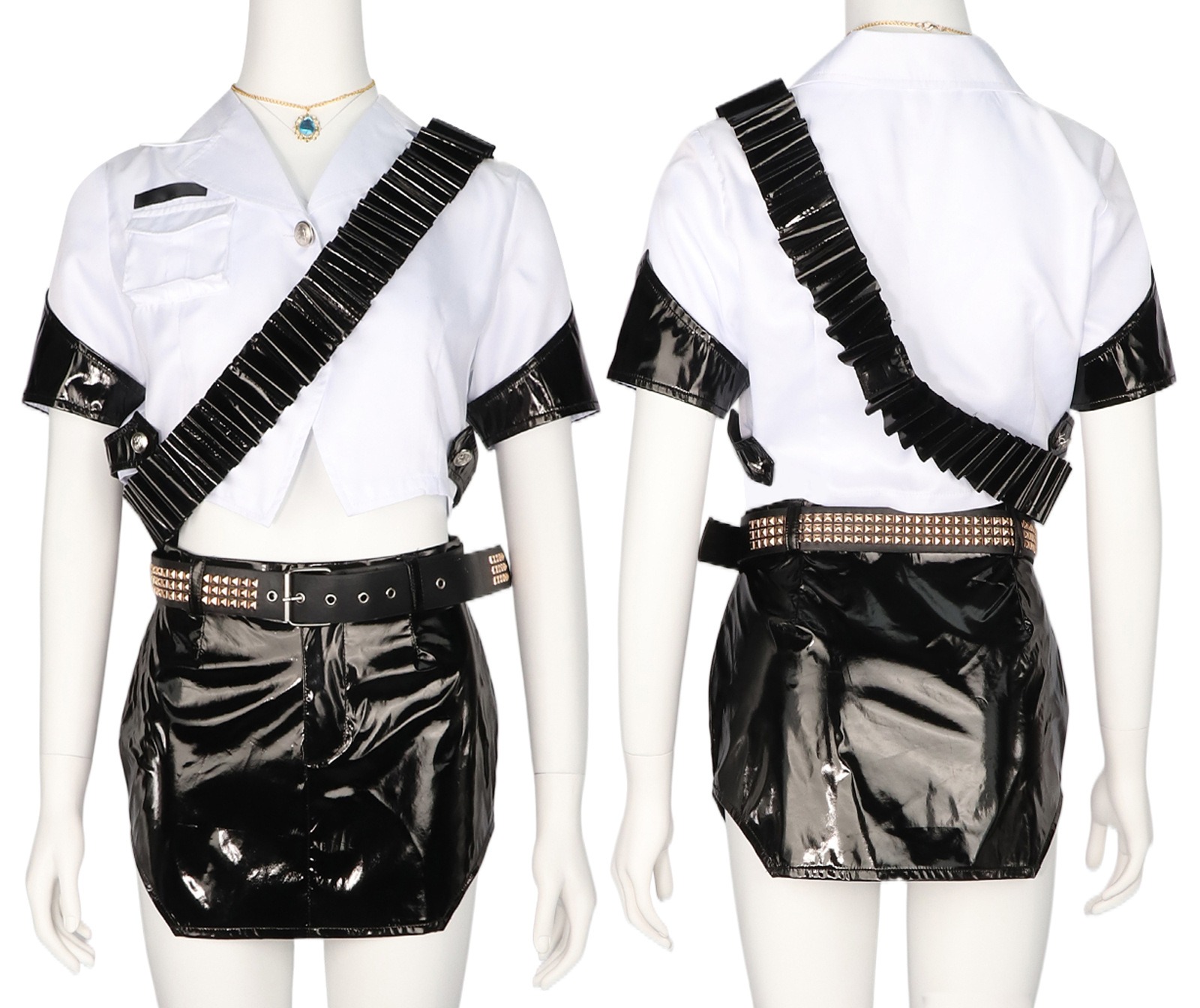Panty & Stocking Panty Stocking Officer Uniform Cosplay Costume - Image 5