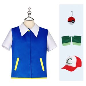 Pokemon Ash Ketchum Jacket Cosplay Costume