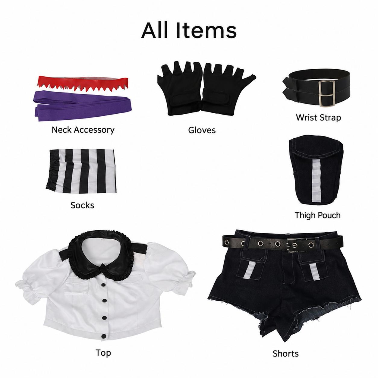 Panty & Stocking Panty Stocking Officer Uniform Cosplay Costume - Image 11