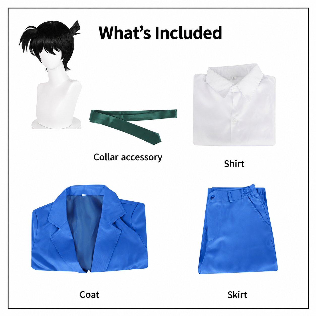Detective Conan Shinichi Kudo Ran Mouri Uniform Cosplay Costume - Image 13