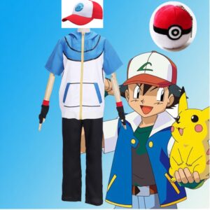 Pokemon Ash Ketchum Cosplay Costume