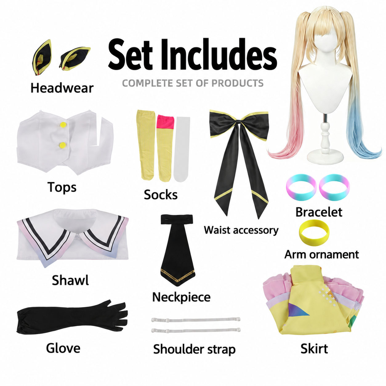 BanG Dream! Arale Nakamachi Dress Cosplay Costume - Image 8