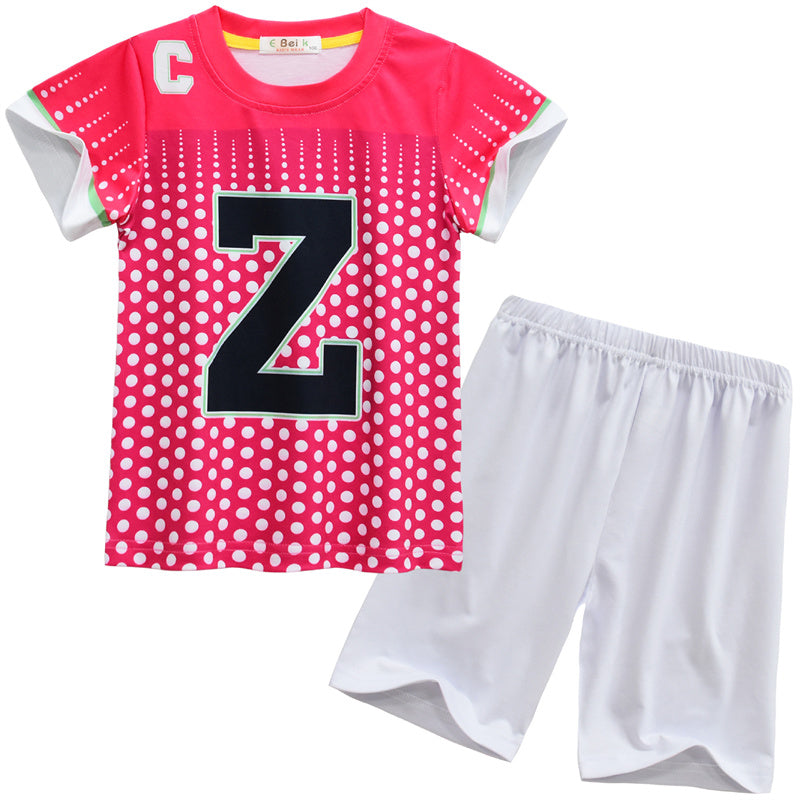 Zombies 3 Zed Cosplay Costume Kids Girl T-Shirt Shorts Outfits Halloween Carnival Suit - Image 2